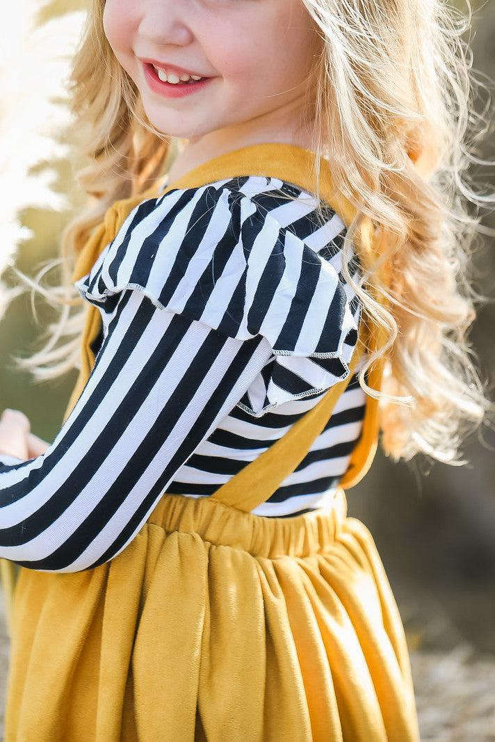Mustard Faux Suede Pinafore Baskit Bazaar