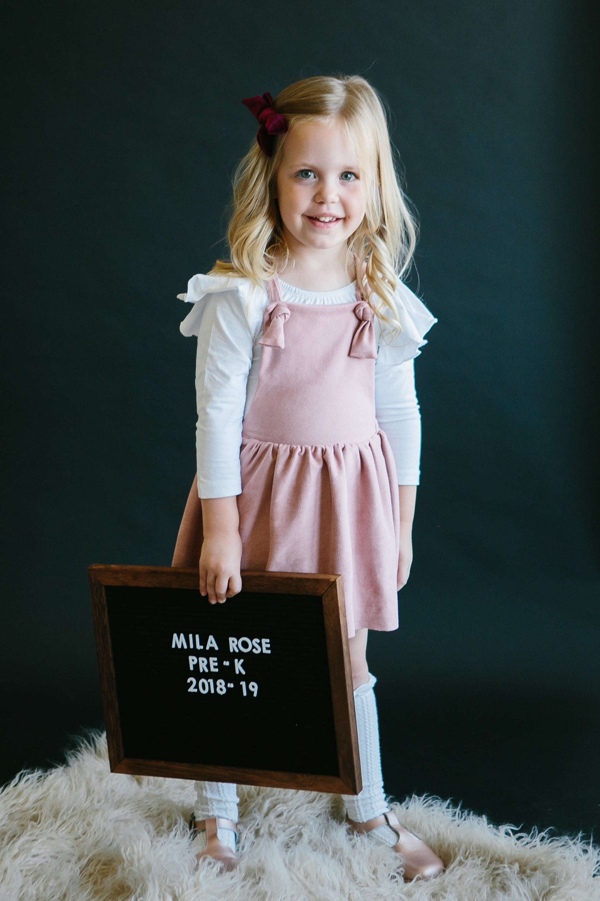 Vintage Pink Faux Suede Pinafore Baskit Bazaar