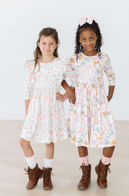 Pretty Pumpkins Ruffle Twirl Dress Baskit Bazaar
