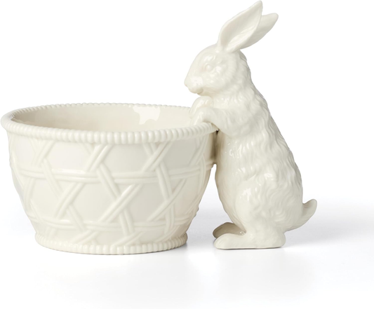 Wicker Creek Bunny Candy Dish, Easter Serveware