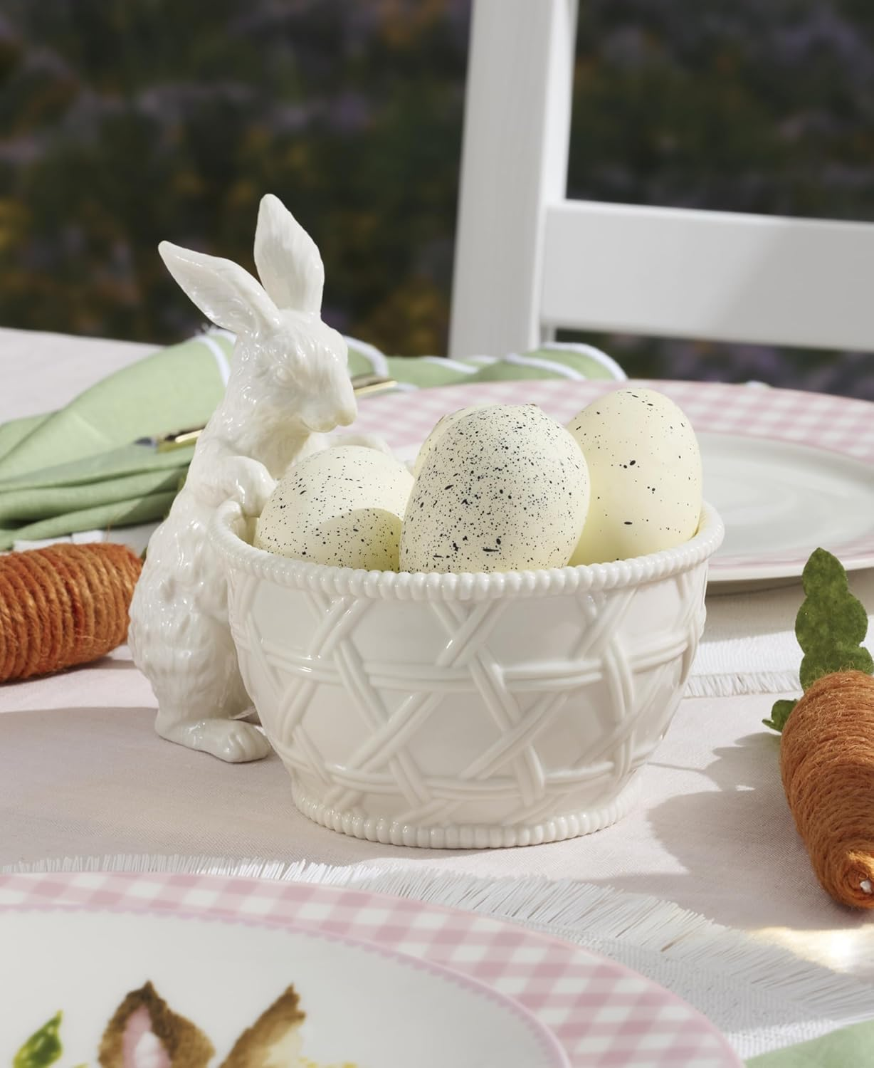 Wicker Creek Bunny Candy Dish, Easter Serveware