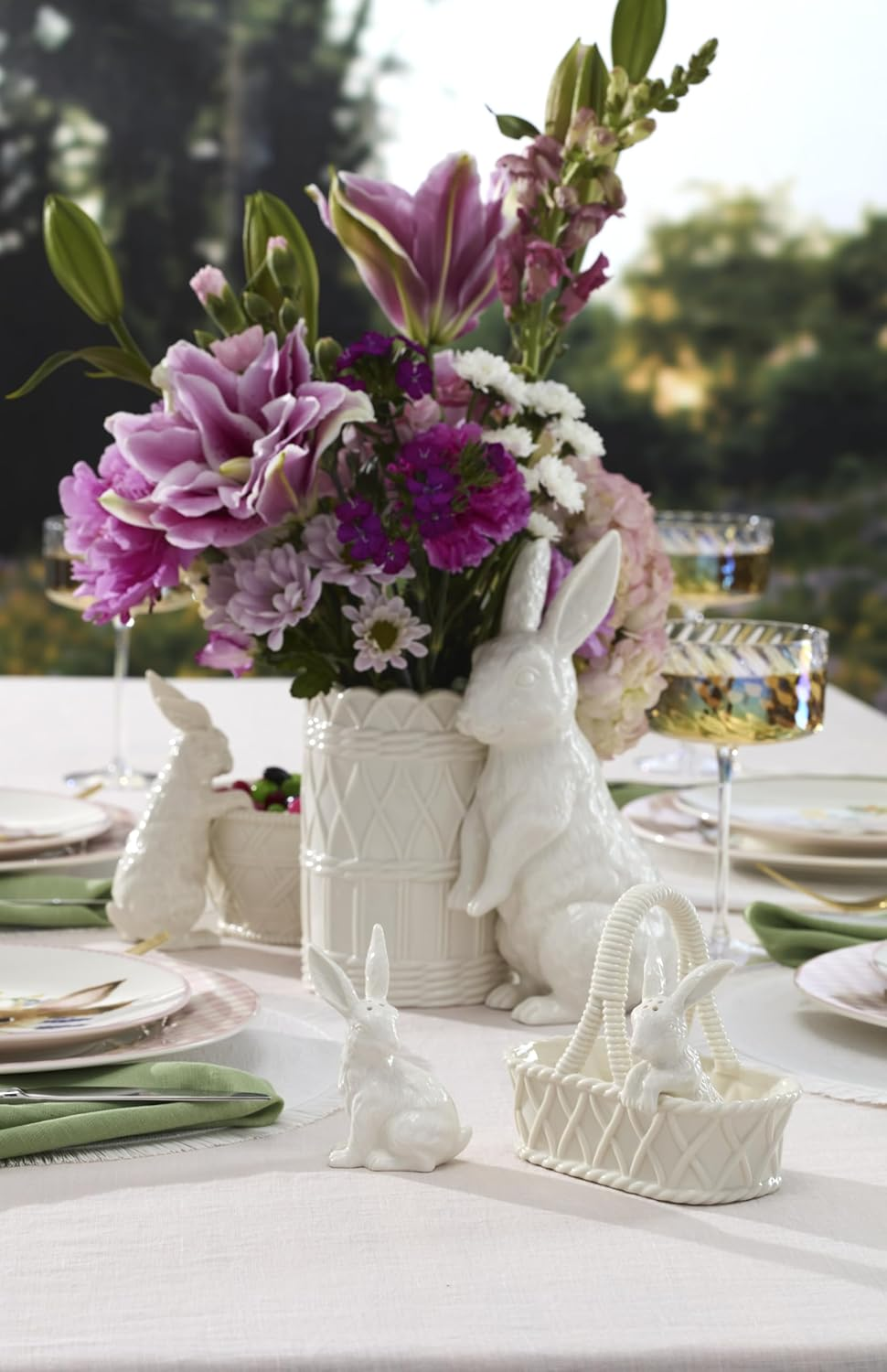 Wicker Creek Bunny Candy Dish, Easter Serveware