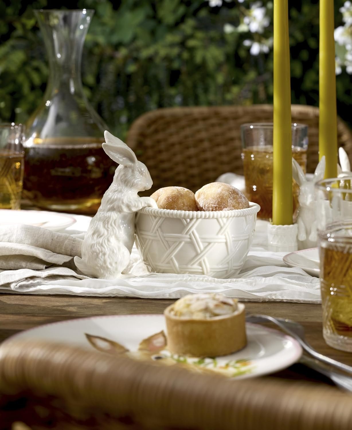 Wicker Creek Bunny Candy Dish, Easter Serveware