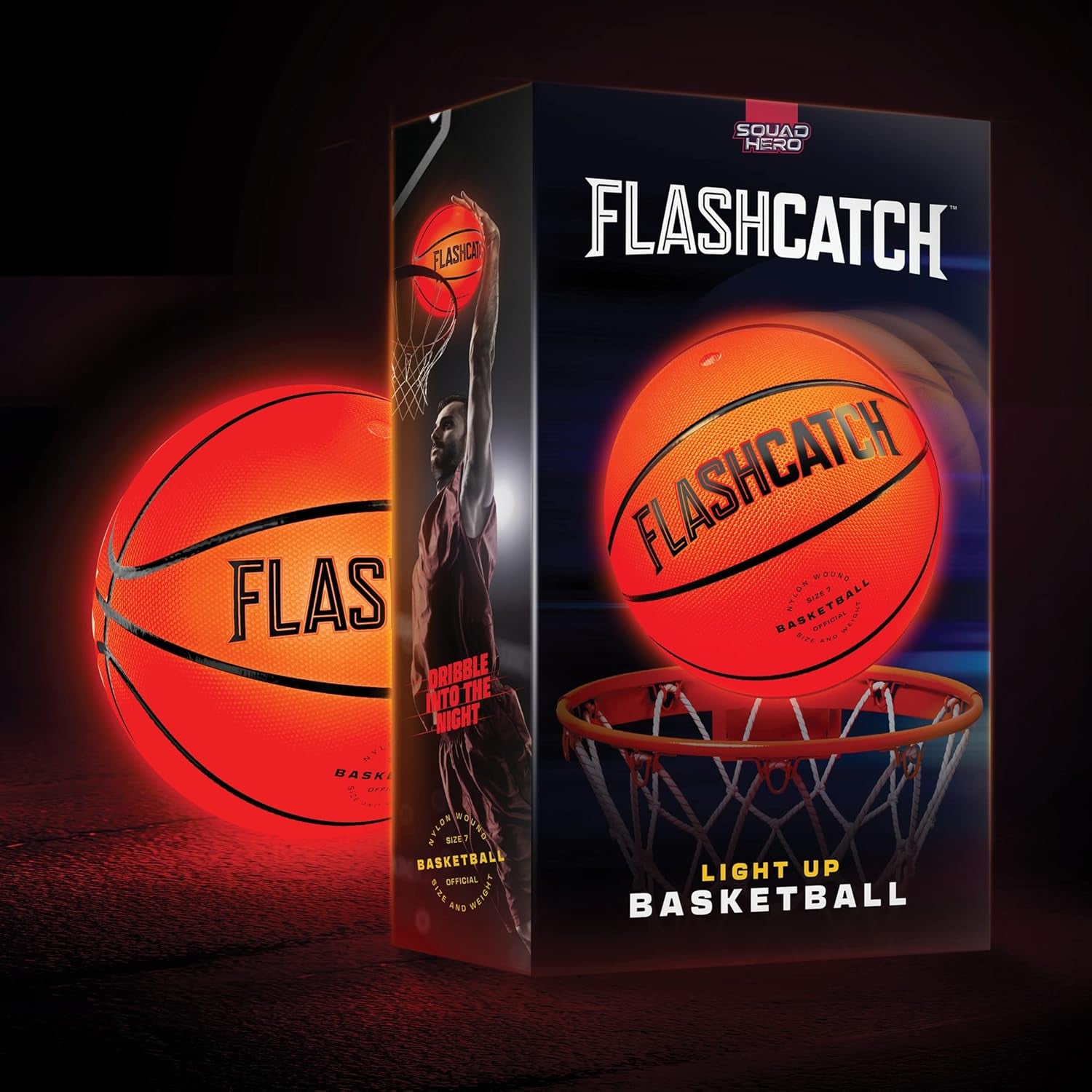 Light up Basketball - Glow in the Dark - Sports Gear Accessories Gifts for Boys 8-15+ Year Old - Kids Teens Gift Birthday Ideas - Teen Boy Toys Ages 8 9 10 11 12 13 14 15 Outdoor Teenager