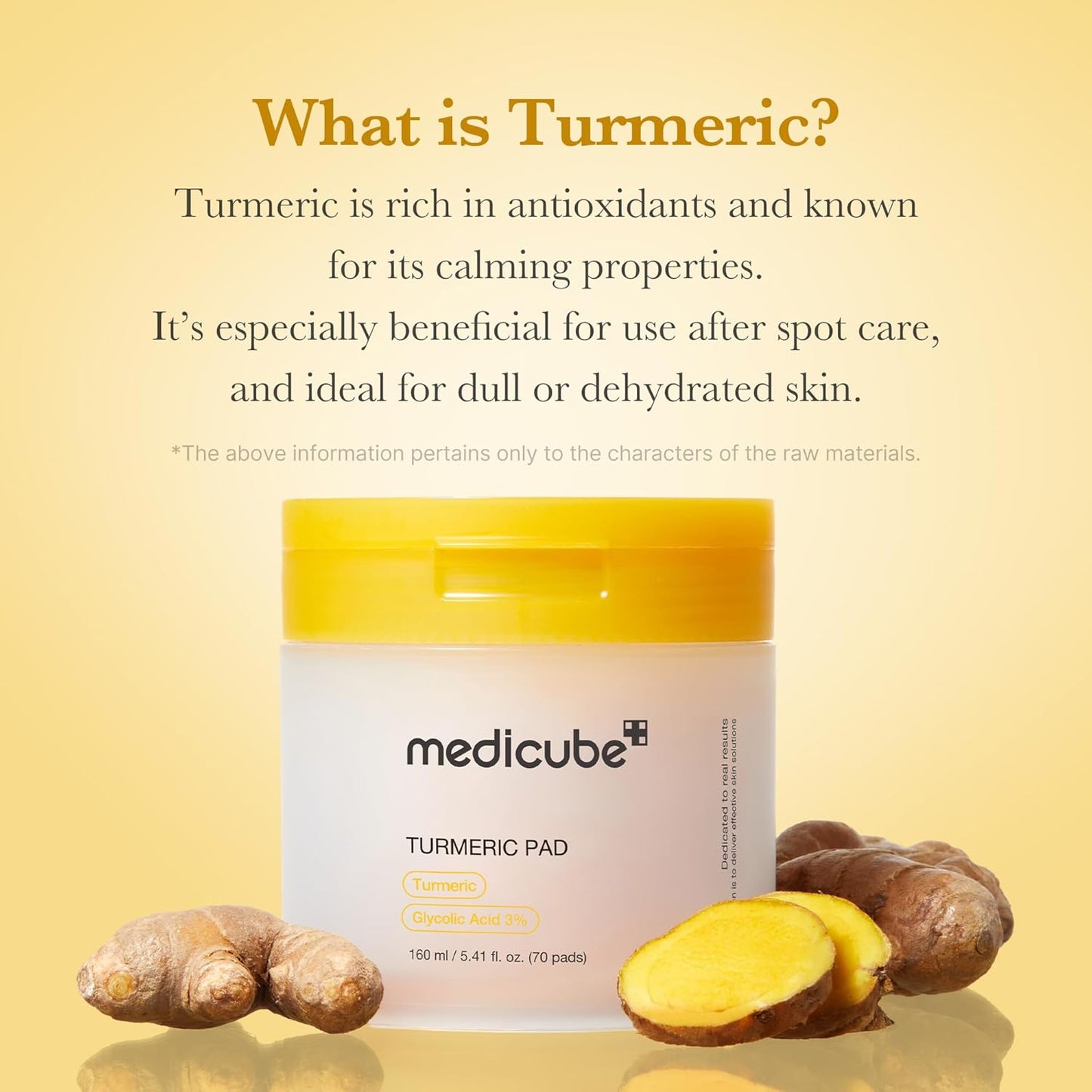 Kojic Acid Turmeric Clarifying Toner Pad for Troubled Skin & Use after Spot Care | Soothing & Calming with Kojic Acid, Turmeric, Niacinamide, and Glycolic Acid | Korean Skin Care, 70 Pads