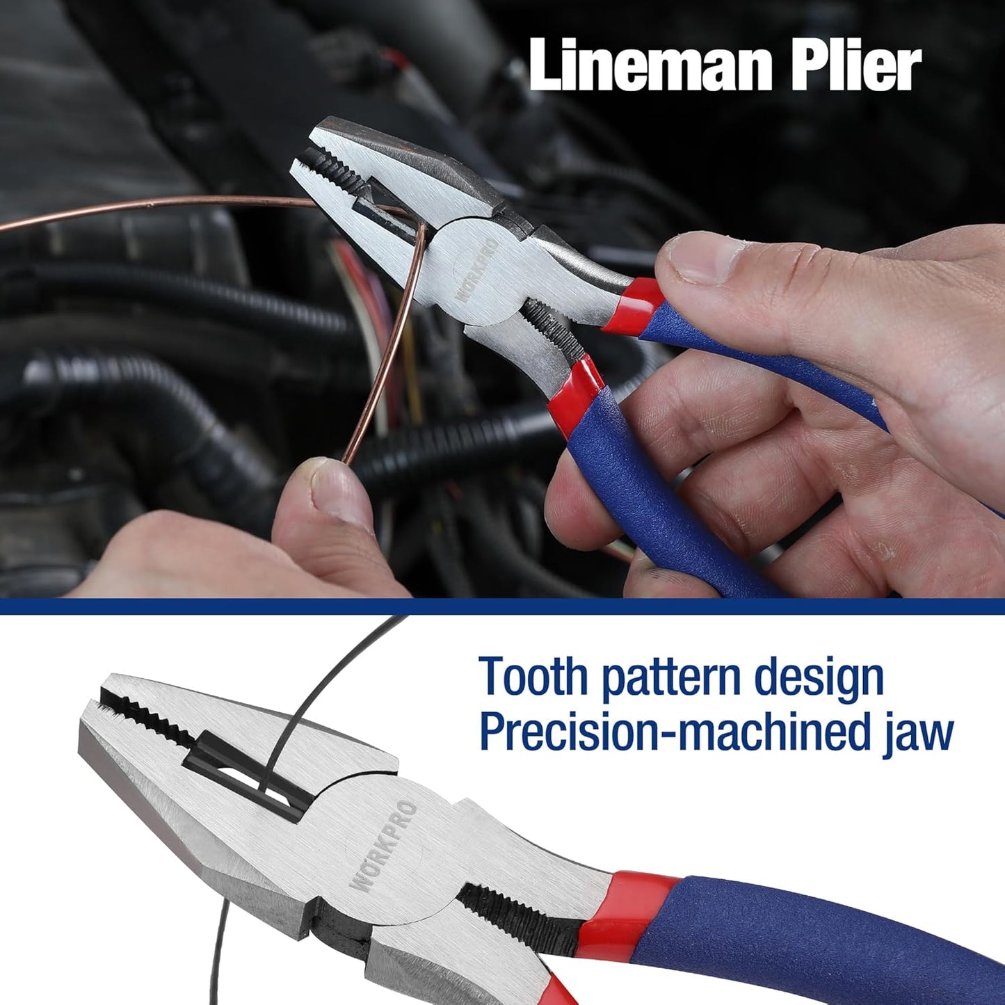 7-Piece  Pliers Set with Groove Joint, Long Nose, Slip Joint, Linesman, and Diagonal Pliers for DIY & Home Use