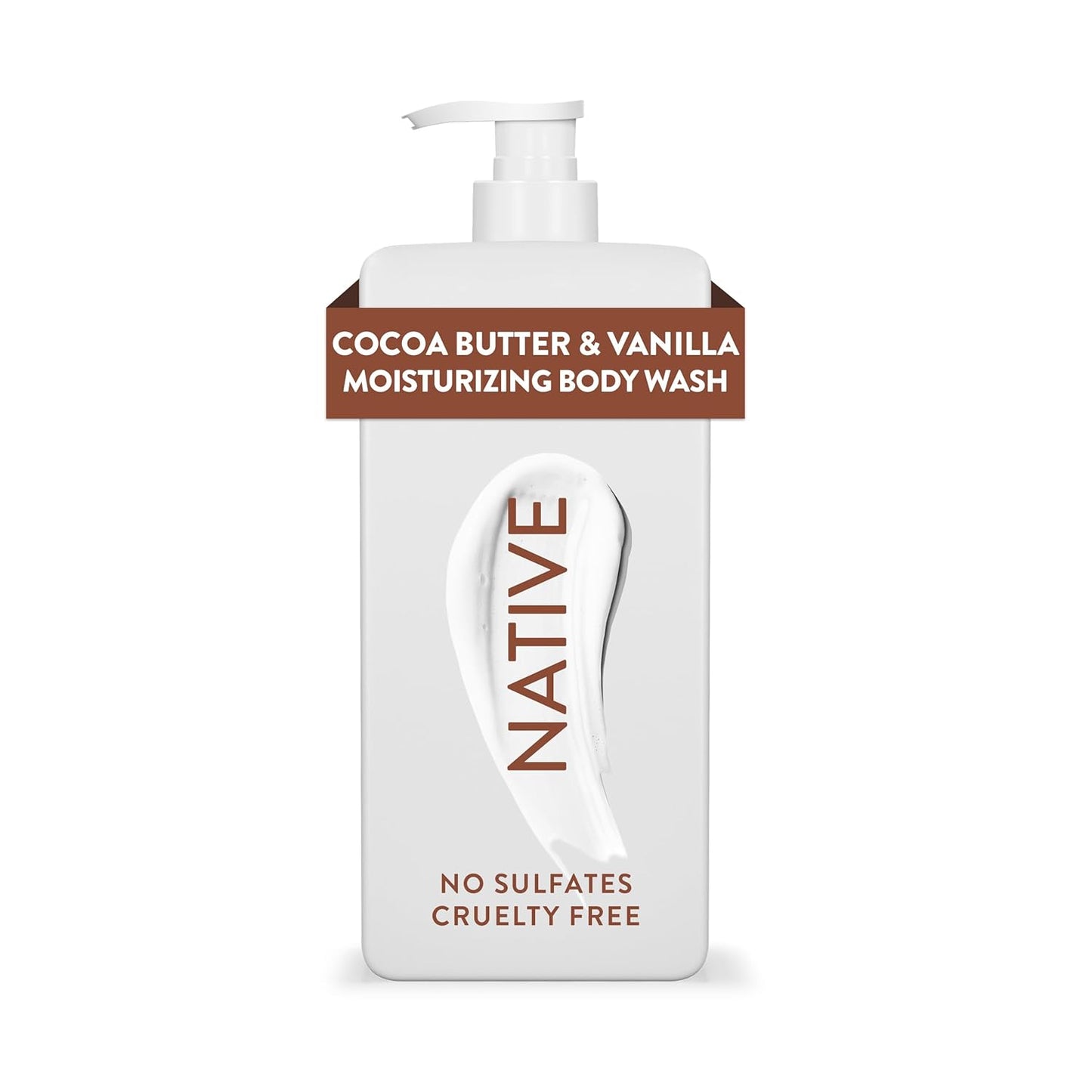 Moisturizing Body Wash Contains Naturally Derived Ingredients | for Women & Men, Sulfate, Paraben, & Dye Free Leaving Skin Soft & Hydrated | Cocoa Butter & Vanilla 18 Oz