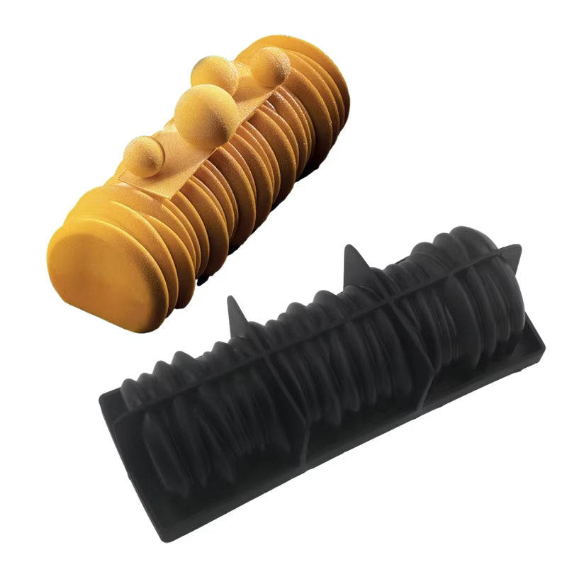 Christmas Long Strip Mousse Cake Moulds Food Grade Silicone Cake Molds French Mousse Mould Party Pastry Tray Kitchen Bakeware