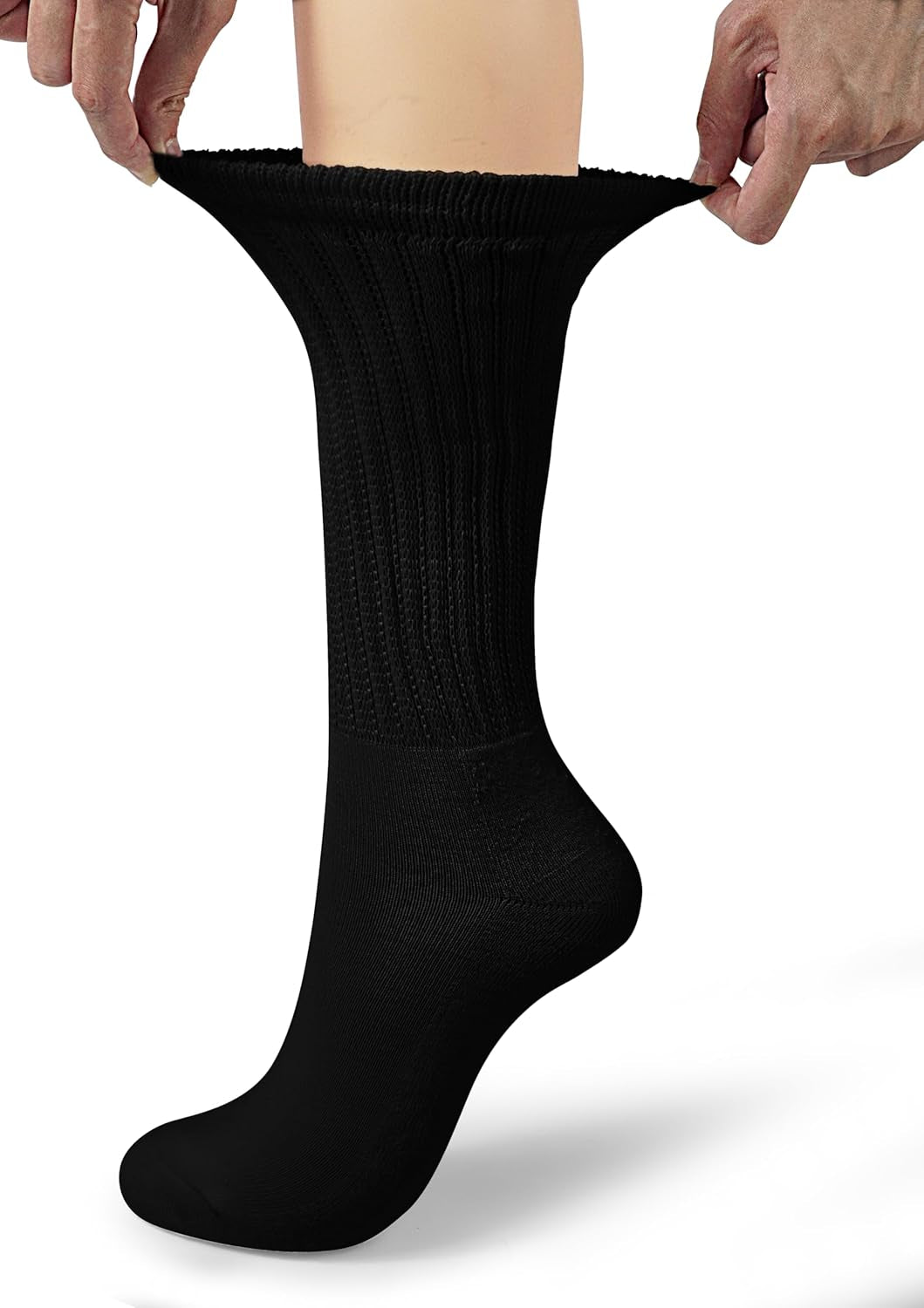 Crew Slouch Socks Women - Retro Scrunch Short Sock - Soft Solid Ankle Socks Size 5-11