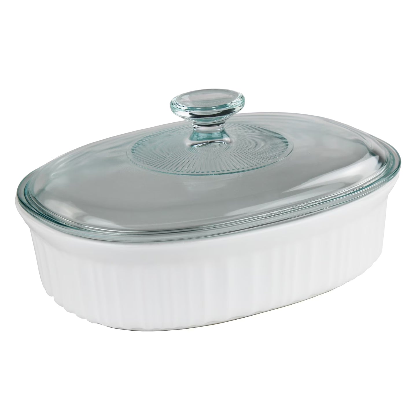 French White 1.5 Quart Ceramic Casserole Dish