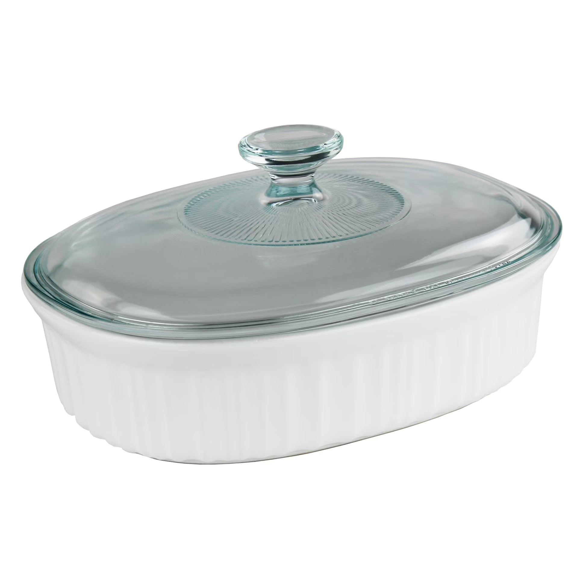 French White 1.5 Quart Ceramic Casserole Dish