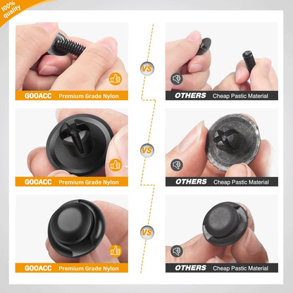 240PCS Bumper Retainer Clips Car Plastic Rivets Fasteners Push Retainer Kit 12 Popular Sizes Auto Push Pin Rivets Set -Door Trim Panel Fender Clips for GM Ford Toyota Honda Chrysler