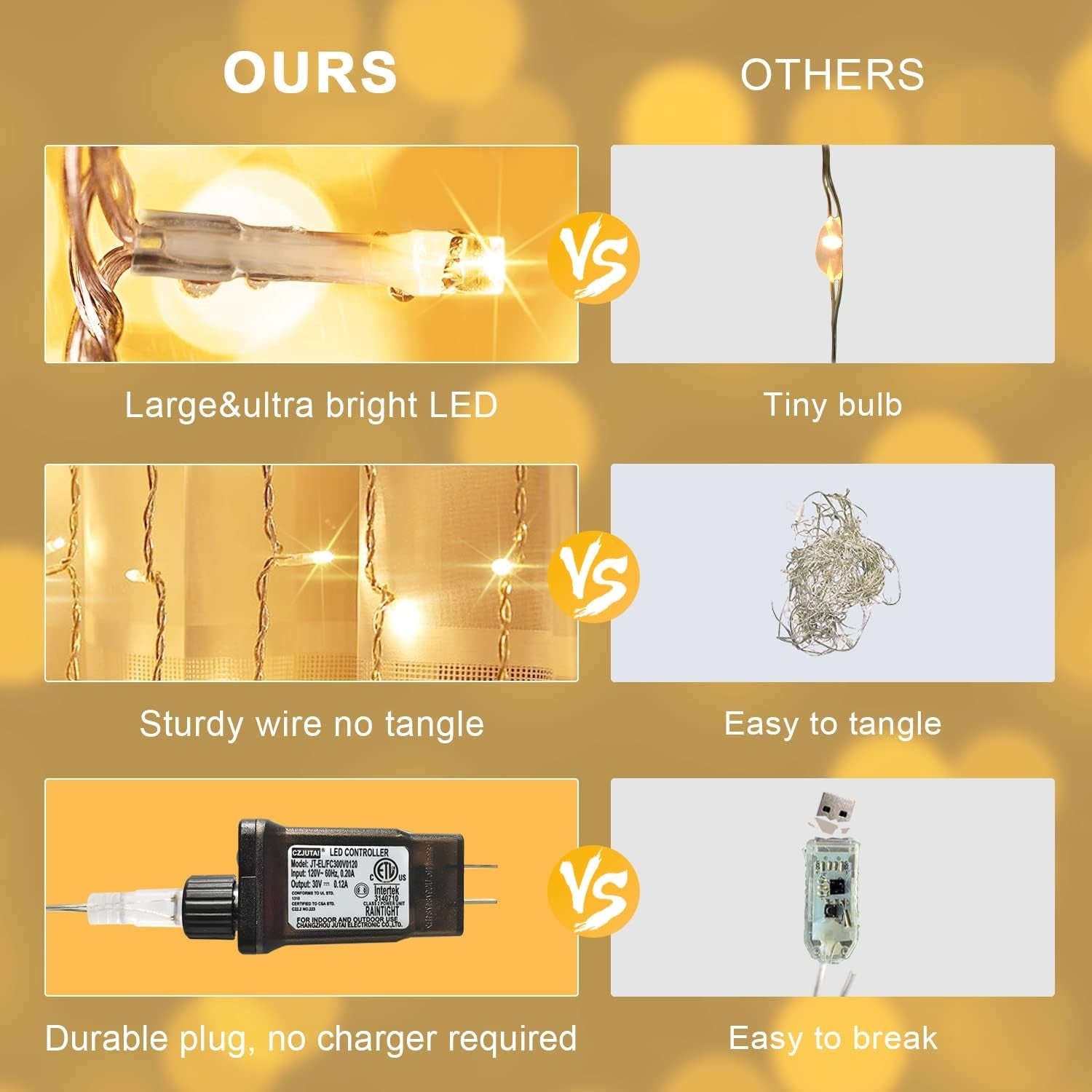300 LED Remote Control Curtain Lights, Plug in Fairy Curtain Lights Outdoor, Window Wall Hanging String Lights for Bedroom Indoor Dorm Backdrop Wedding Party Patio Christmas Decor, Warm White
