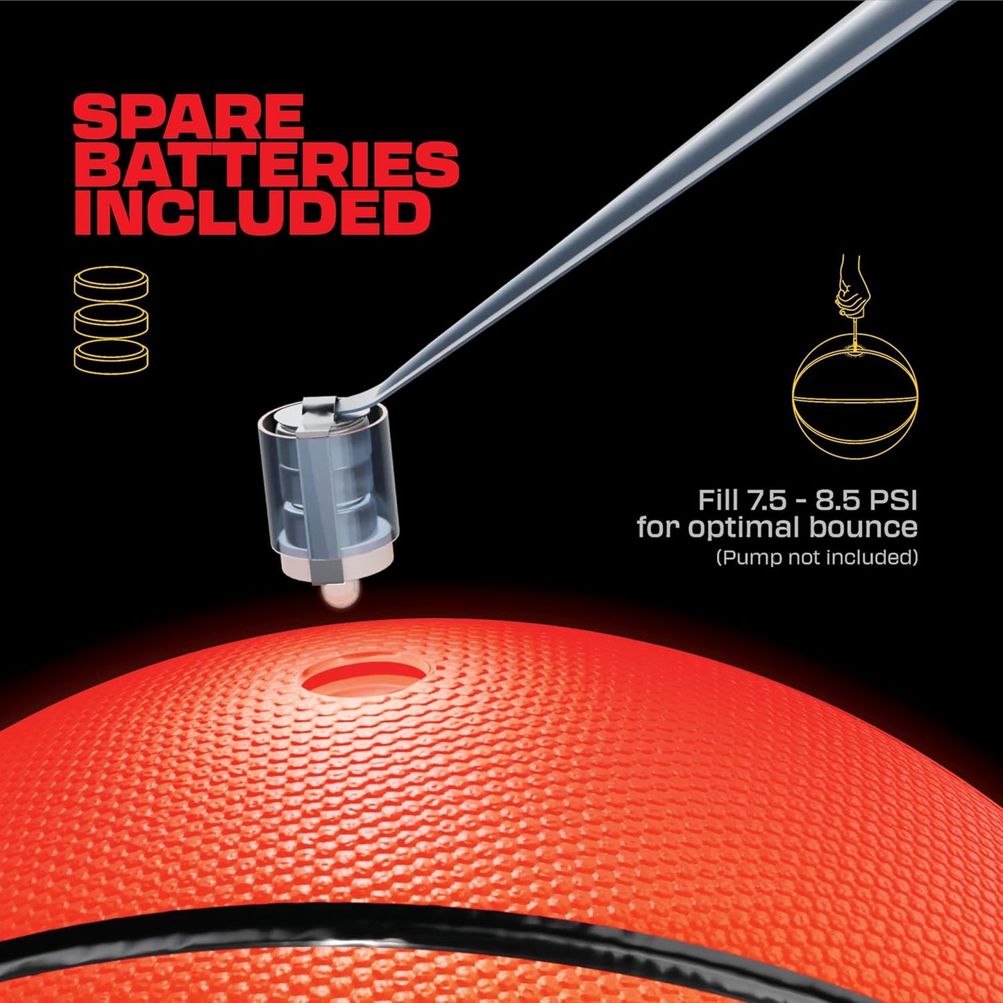 Light up Basketball - Glow in the Dark - Sports Gear Accessories Gifts for Boys 8-15+ Year Old - Kids Teens Gift Birthday Ideas - Teen Boy Toys Ages 8 9 10 11 12 13 14 15 Outdoor Teenager