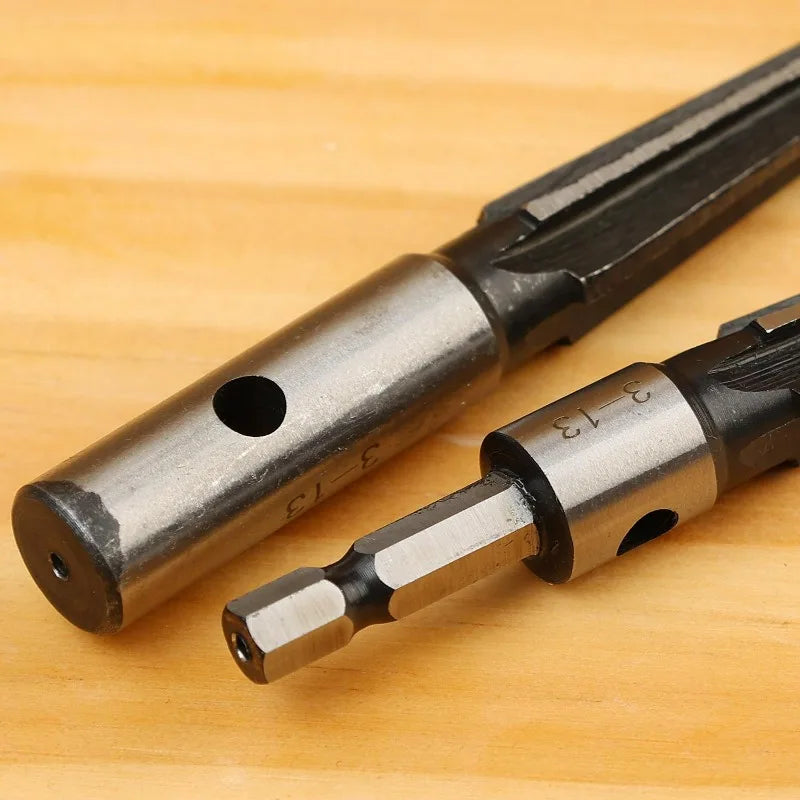 Handheld Tapered Hex Reamer Electric Drills Hexagonal T Handle Taper Reamers Metal Woodwork Hole-Processing Reamer Tool Supplies