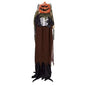 5. 6 Ft. Lifesize Haunted Animatronics Ghost with Pumpkin Head with Creepy Sound Outdoor Indoor Halloween Decoration