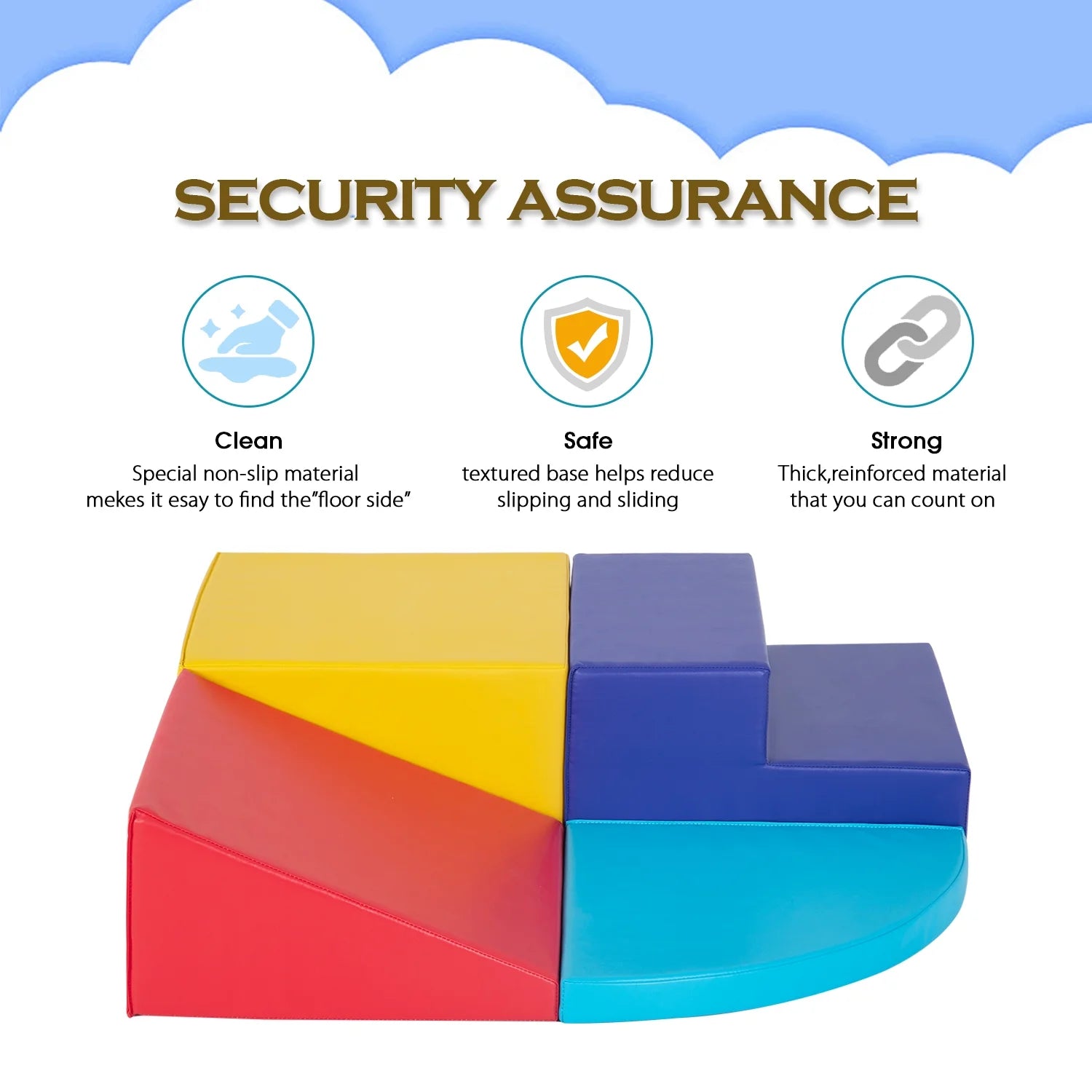 Baby Climb & Crawl Foam Play Set , 4-Piece Set Foam Climbing Blocks Toddler Climbing Toys for Child Development, Motor Skills