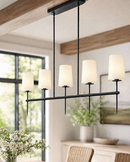 5 Light Linear Chandelier Baskit Bazaar