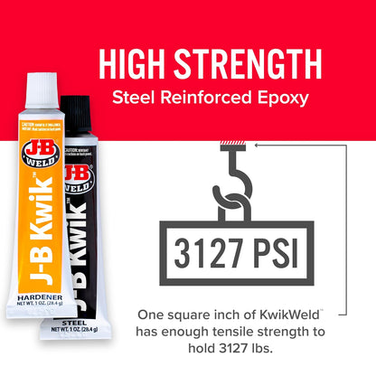 8276 Kwikweld Quick Setting Steel Reinforced Epoxy - Dark Grey 2 Oz