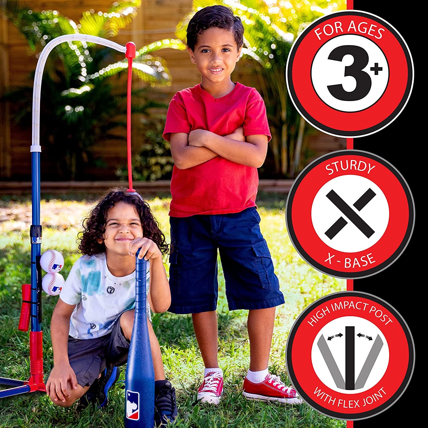 Kids Baseball Tee - MLB 2-In-1 Grow-With-Me Tee Ball