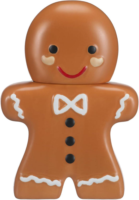 Gingerbread Man Christmas Cookie Jar 10 Inch Ceramic Christmas Candy Cookie Jars with Lids Decorative Treats Storage Container for Holiday Xmas Kitchen Decoration Gift Counter