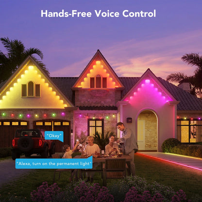 50Ft RGBICW Black Permanent Outdoor Lights 2 (Elite)