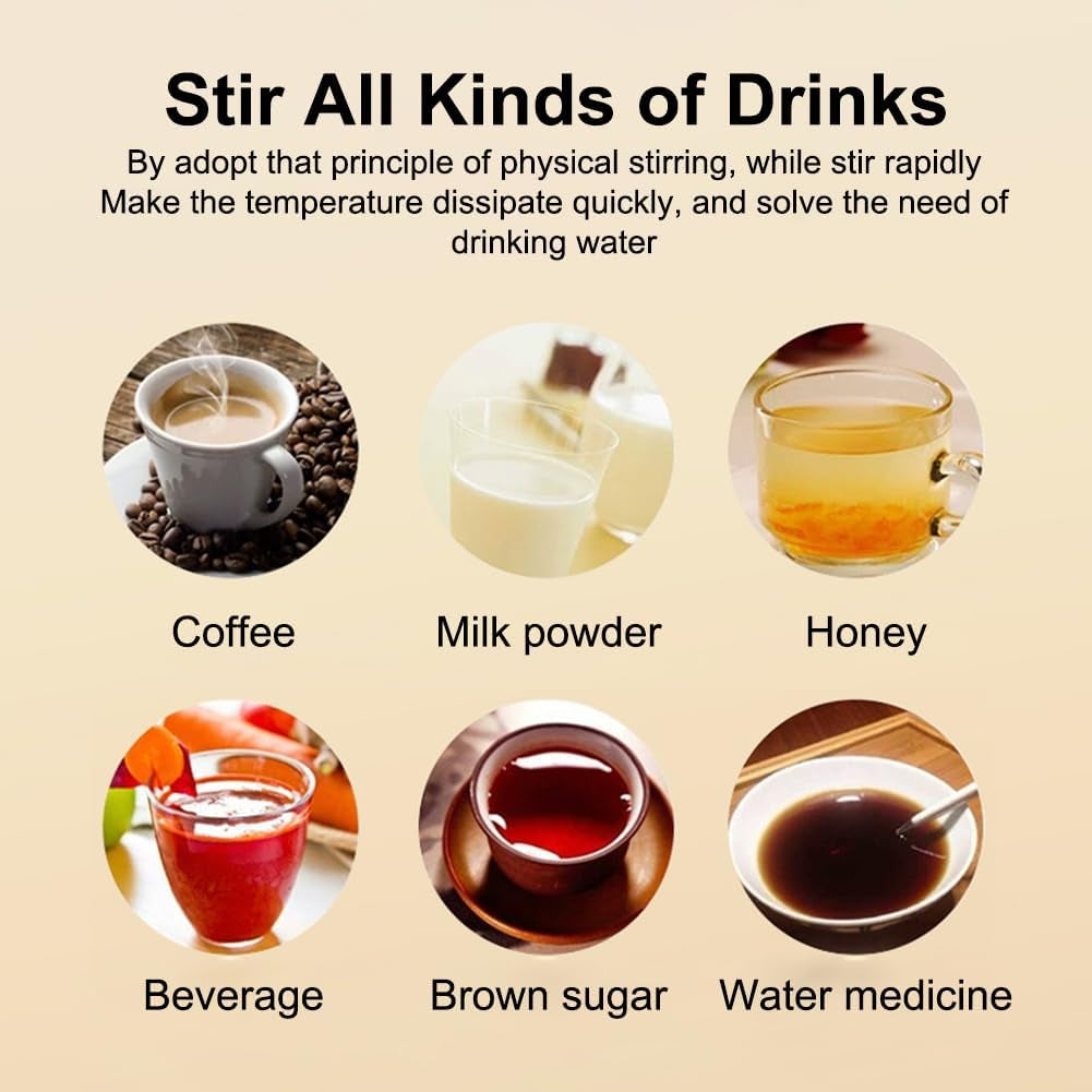 Self-Stirring Coffee Mug Magnetic Stirring Cup Drink Stirrer Rechargeable Automatic Mixing Cup W/Lcd Thermometer for Coffee Tea Hot Chocolate (White, 13 Oz)