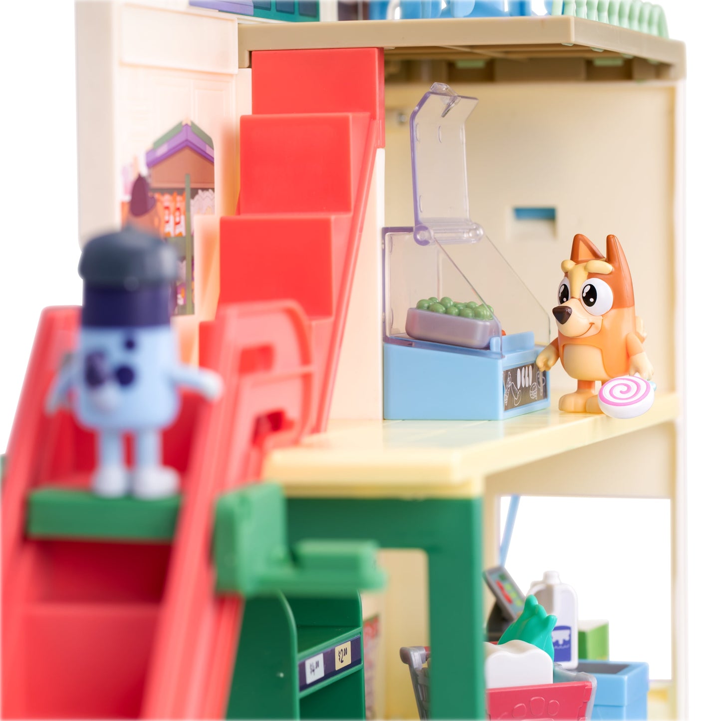 Supermarket Playset, 3 Different Levels with Exclusive  and Bingo Figures. 24 Sounds and 15+ Play Pieces plus Fun Intercom, Ages 3+
