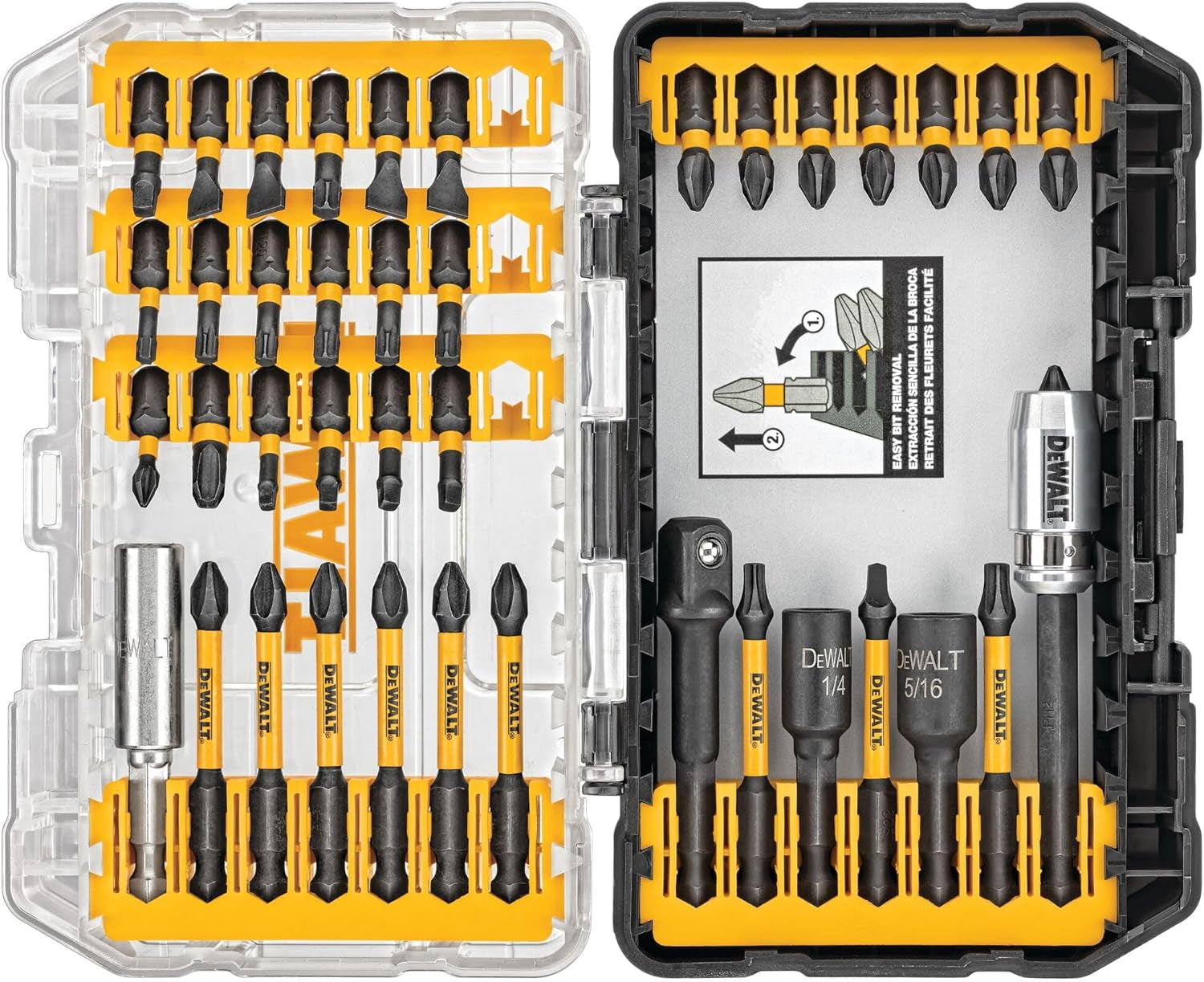 Dewalt Screwdriver Bit Set, 40 Pcs. Impact Ready, Flextorq Impact Driver Bit Set with Storage Case (DWA2T40IR)