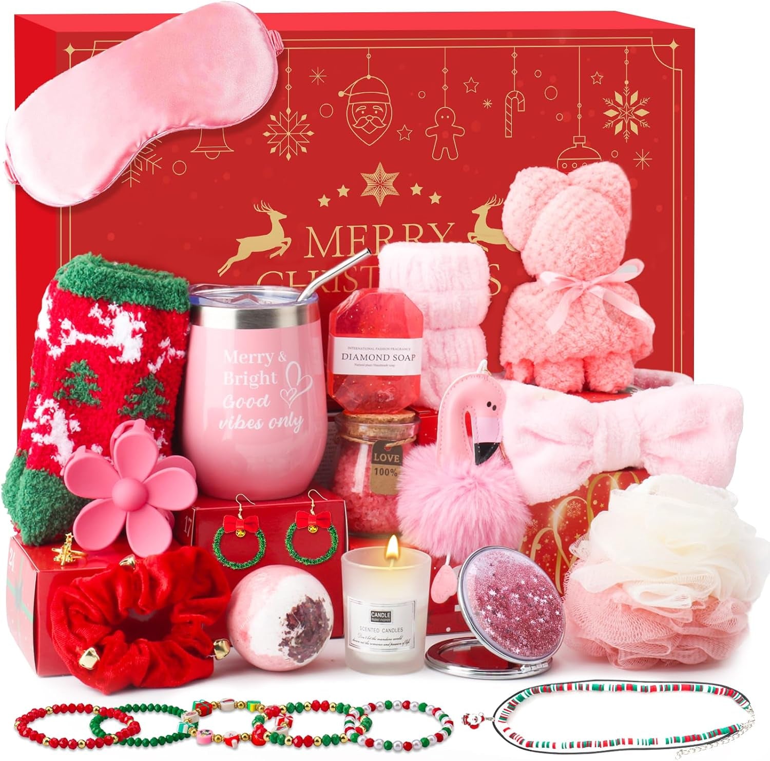 Advent Calendar 2025 Adult Woman,24 Boxes Christmas Countdown Calendar with Beauty,Bath &Jewelry, Ideal Christmas Gift for Women, Friends, Moms