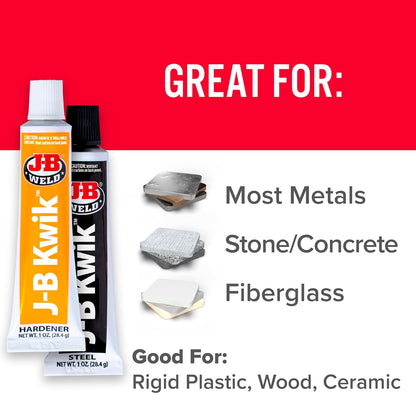 8276 Kwikweld Quick Setting Steel Reinforced Epoxy - Dark Grey 2 Oz