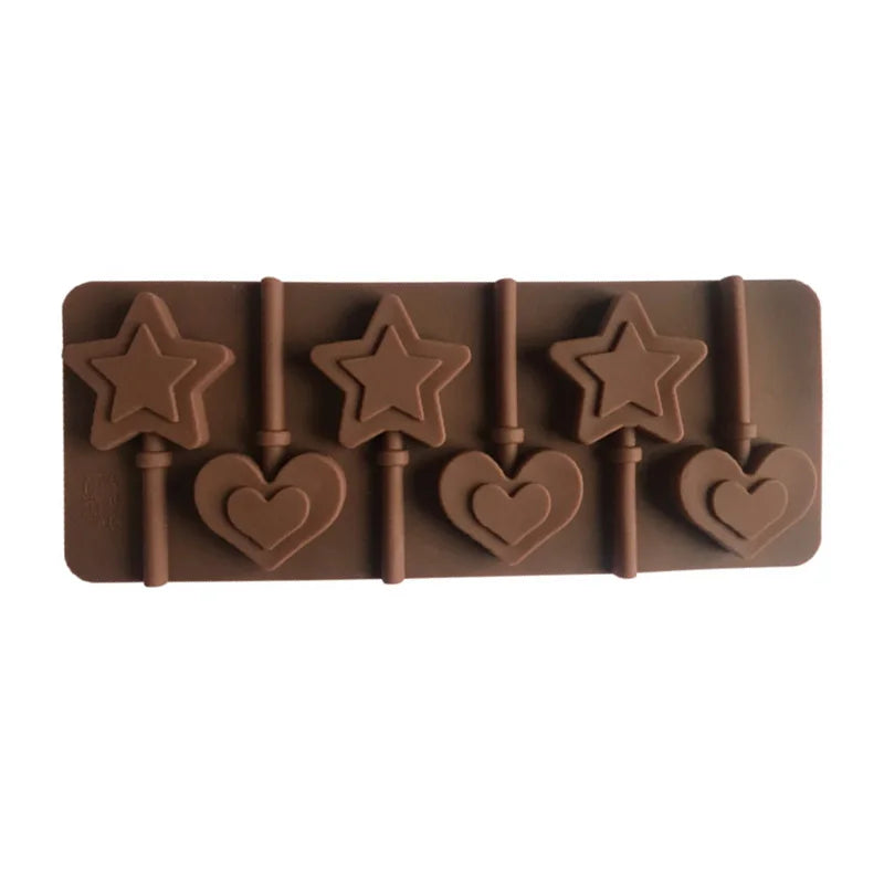 Christmas Shape Silicone Chocolate Mould Non-Stick Fondant Cookie Baking Trays Xmas Trees Candy Gingerbread Man Gift Mold Tools