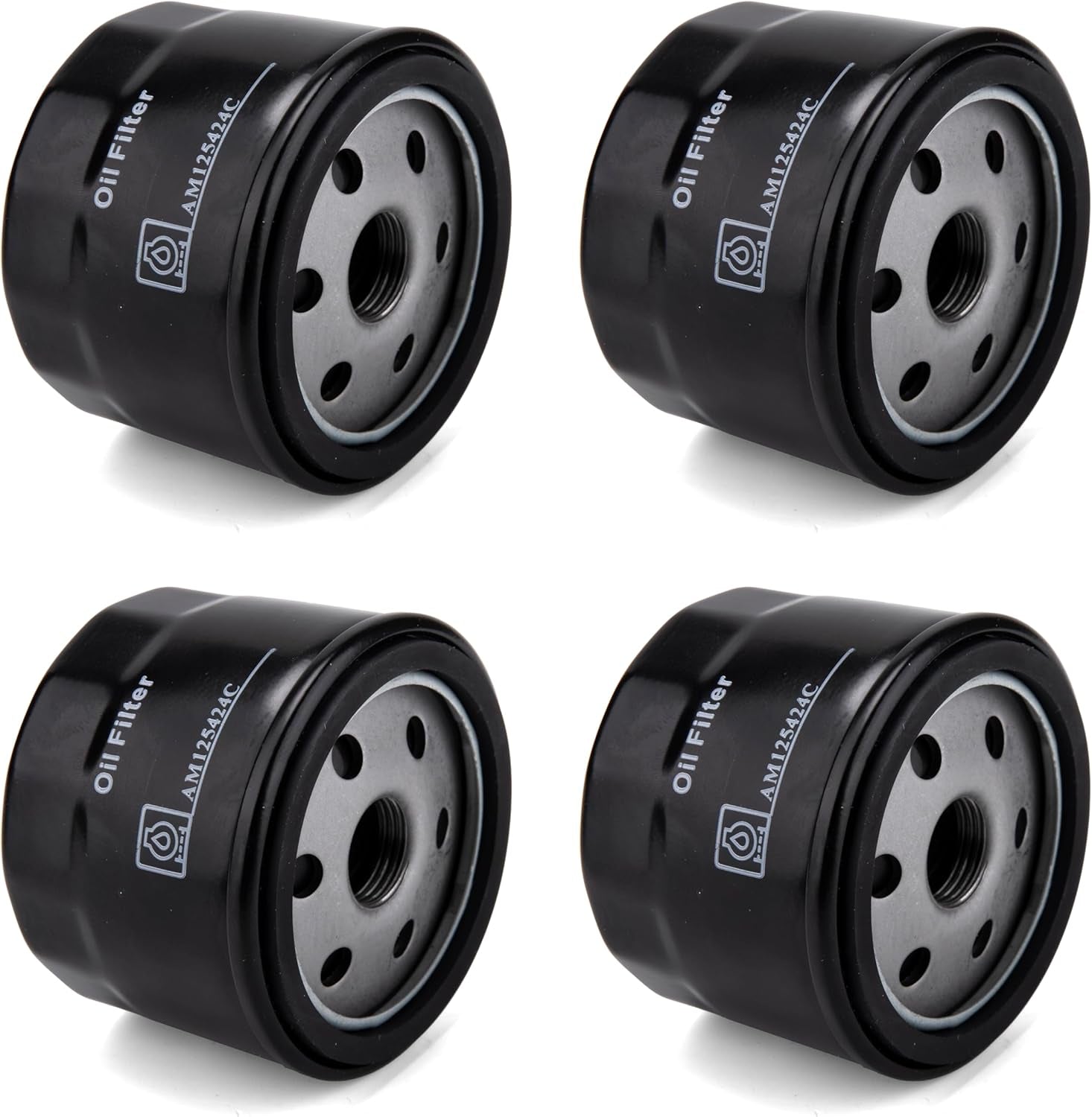 （4PACK）AM125424 Oil Filter Replacement for John Deere Am125424C,Compatible with John Deere AM39687 AM119567 AM125424 LG4153 LG492932S GY20577