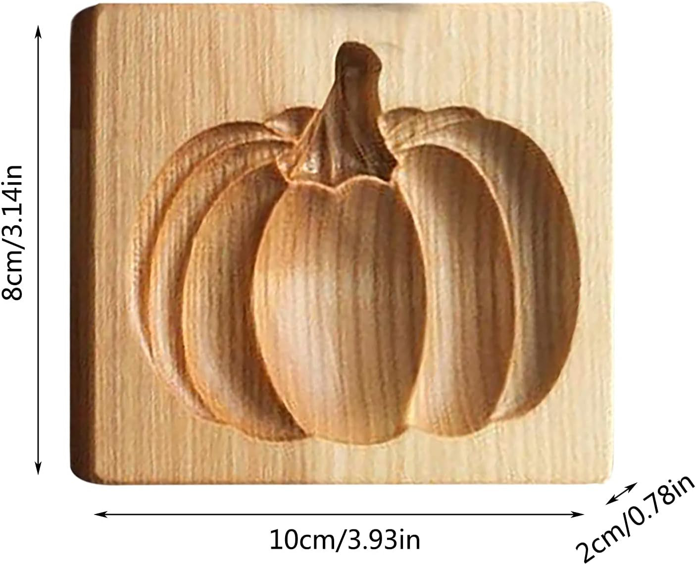 Wooden Cookie Mold,3D Wooden Baking Mold,Gingerbread Cookie Mold,Christmas Carved Wooden Cookie Mold Decoration for Cookie Stamp Embossing Craft Decorating Baking Tool (B#Pumpkin)