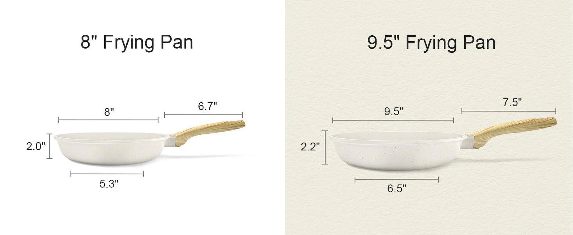 Gipp 10Pcs Nonstick White Granite Pots and Pans Set, Pfos-Free