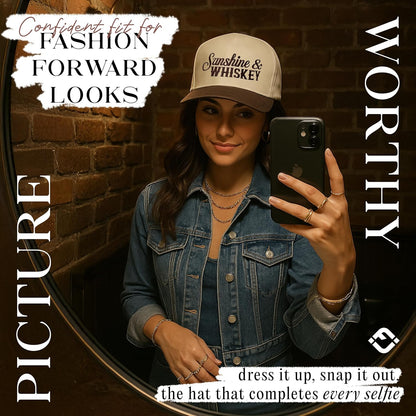 Vintage Canvas Snapback Hat - Adjustable 2 Tone Cap for Men Women - Put It on My, Cowboy, Girl Dad, Funny