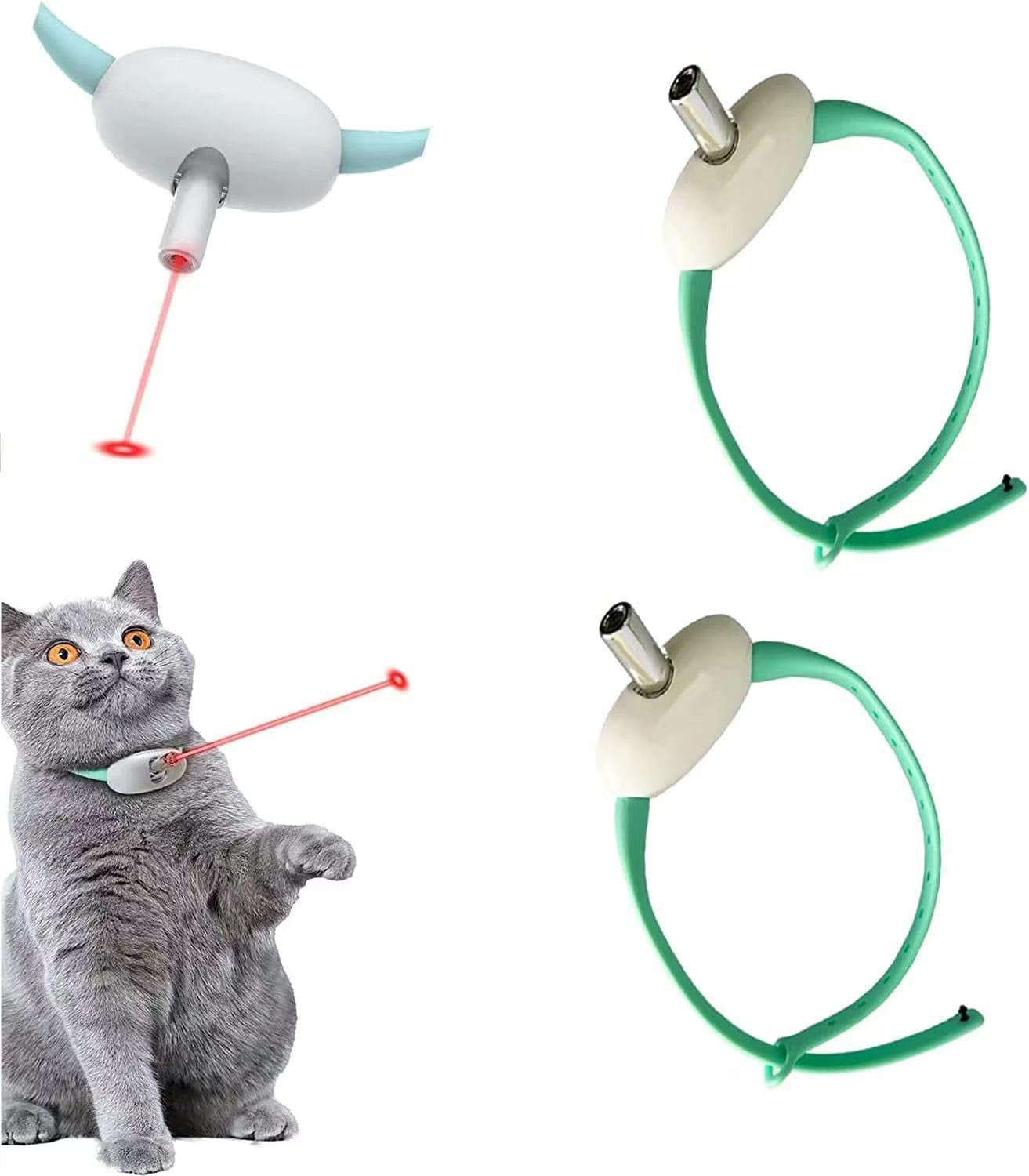 Wearable Automatic Cat Collar - Electric Smart Amusing Collar for Kitten - Interactive Toys for Indoor Cats - Rechargeable Amusing Gifts for Cat Lovers