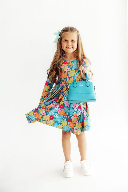 Flower Child L/S Pocket Twirl Dress Baskit Bazaar