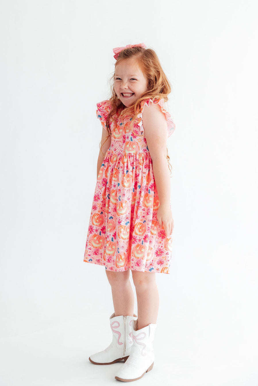 Spooktacular Flutter Sleeve Twirl Dress Baskit Bazaar