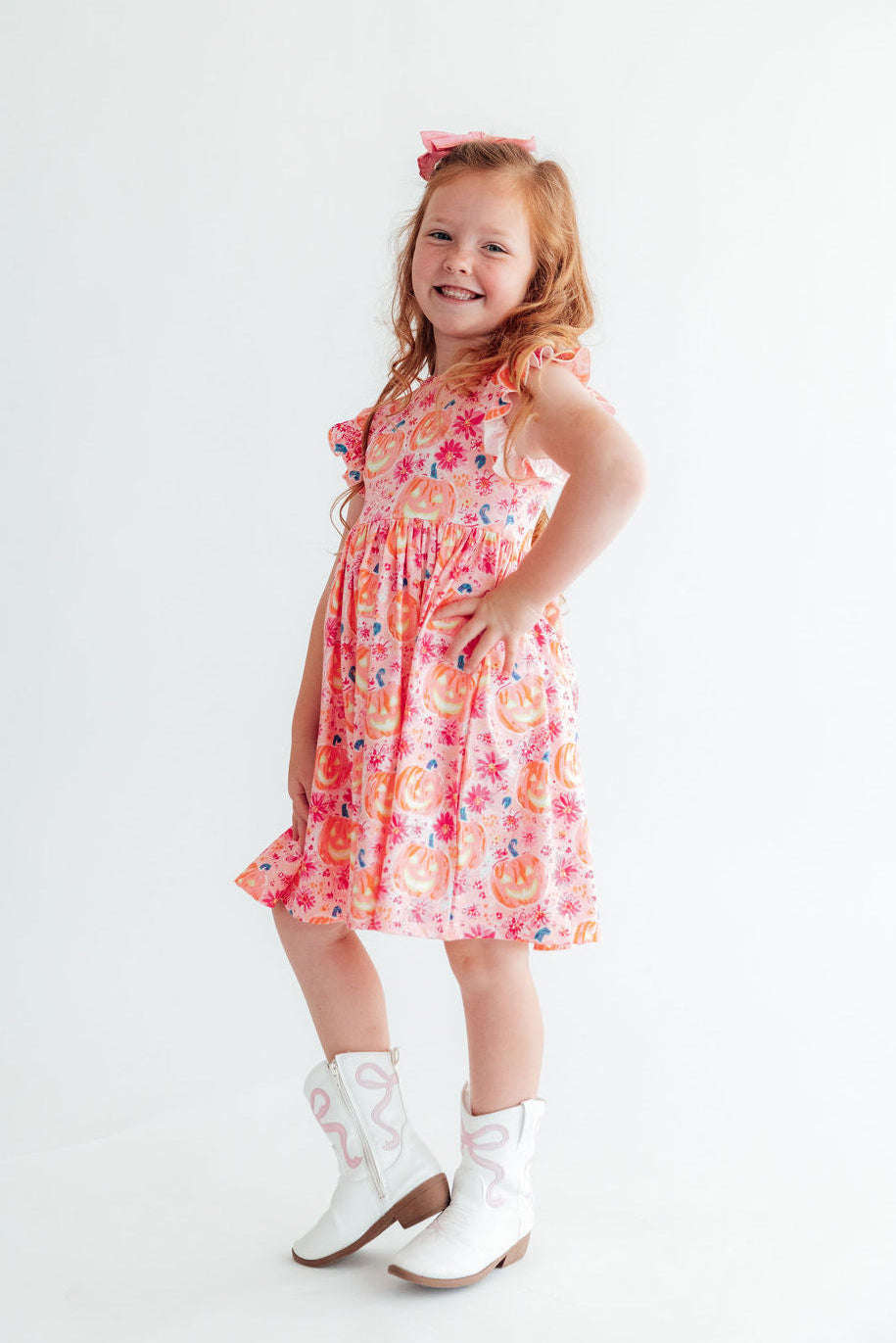 Spooktacular Flutter Sleeve Twirl Dress Baskit Bazaar