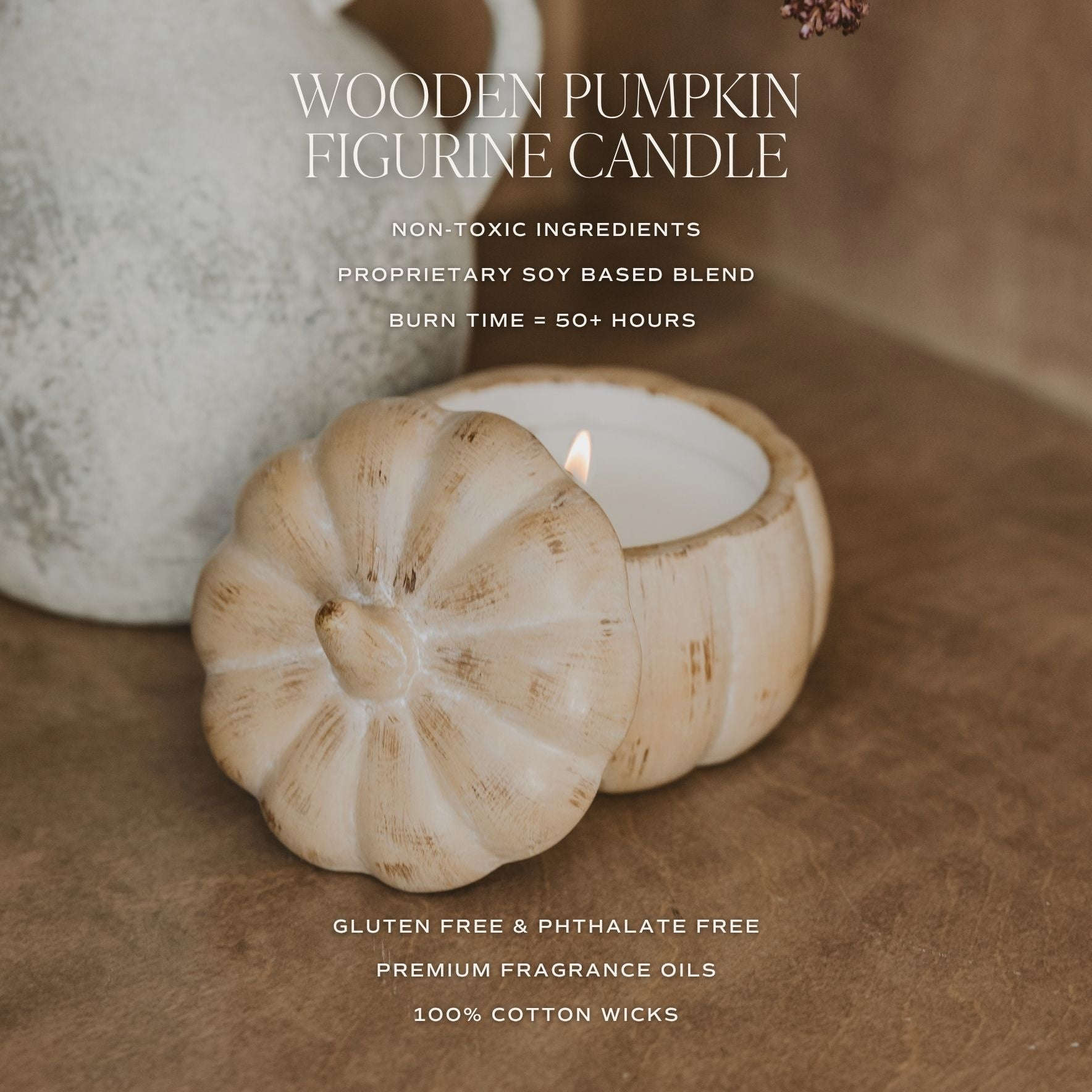 Pumpkin Spice Soy Candle - Ceramic Pumpkin Jar - 8 oz Baskit Bazaar