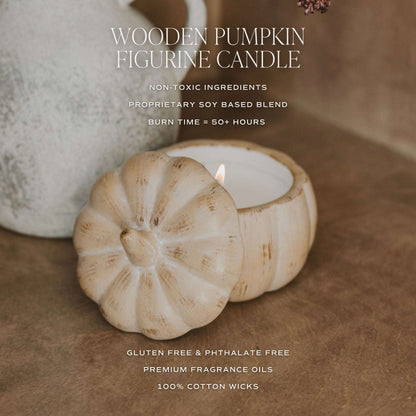 Pumpkin Spice Soy Candle - Ceramic Pumpkin Jar - 8 oz Baskit Bazaar
